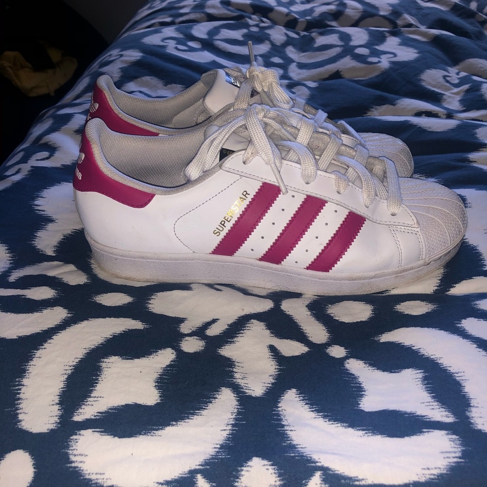 Pink Adidas Superstars
